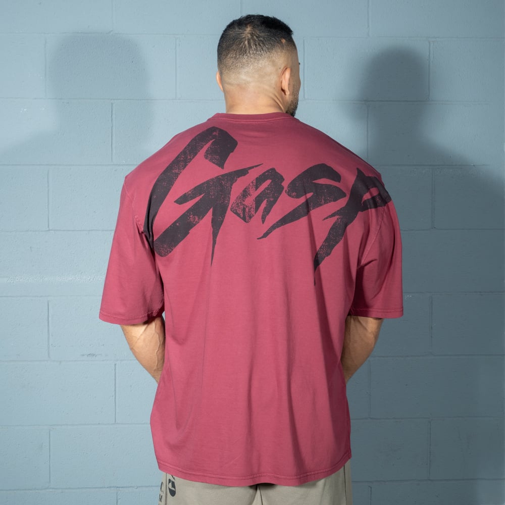 GASP Washed Iron Tee Washed Maroon
